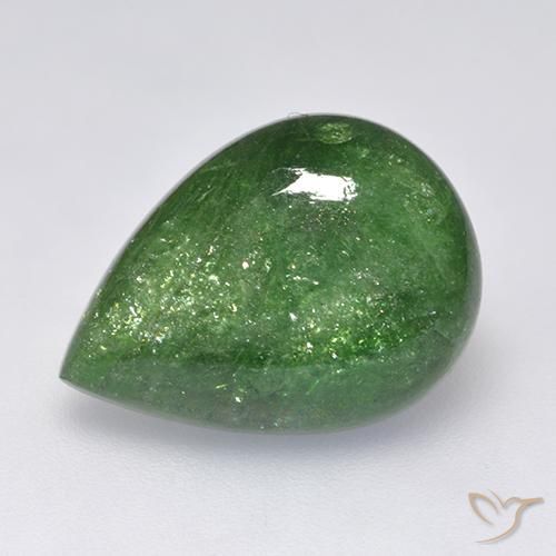 Granato Tsavorite Verde medio naturale da 10.24 ct, Forma a pera, Traslucido