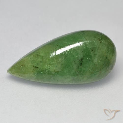 6.64ct Naturale Verde medio Granato Tsavorite, Forma a pera, Traslucido