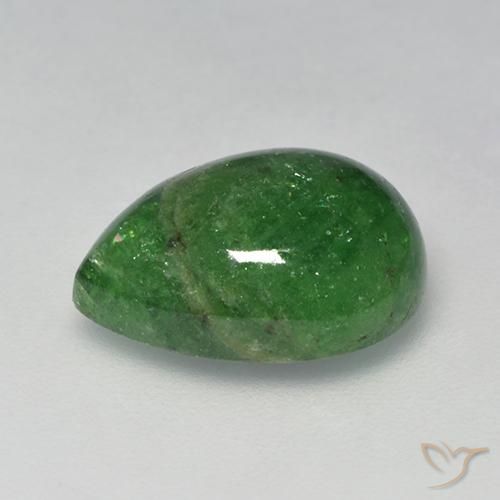 Granato Tsavorite Verde foresta naturale da 6.73 ct, Forma a pera, Traslucido