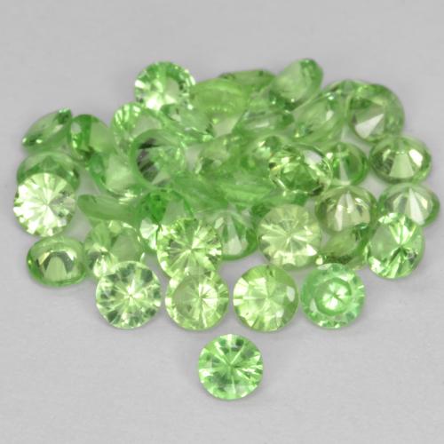 Gemme di Granato Tsavorite Verde medio naturale da 1.78 ct, Taglio rotondo, VS
