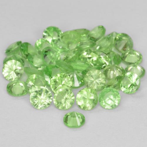 Gemme di Granato Tsavorite Verde medio naturale da 1.78 ct, Taglio rotondo, VS