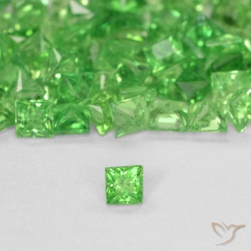 Granato Tsavorite Verde acceso naturale da 0.07 ct, Quadrato, SI