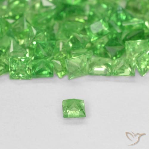 Granato Tsavorite Verde acceso naturale da 0.07 ct, Quadrato, SI