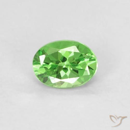 0.22ct Naturale Verde acceso Granato Tsavorite, Ovale, VVS