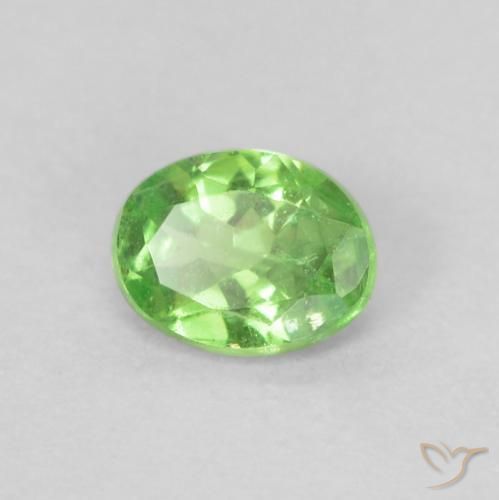 Granato tsavorite naturale verde da 0,20 ct, taglio ovale, VS