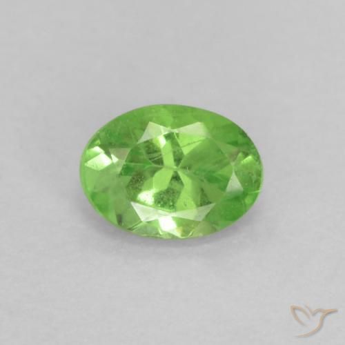 Granato tsavorite naturale verde da 0,20 ct, taglio ovale, VS