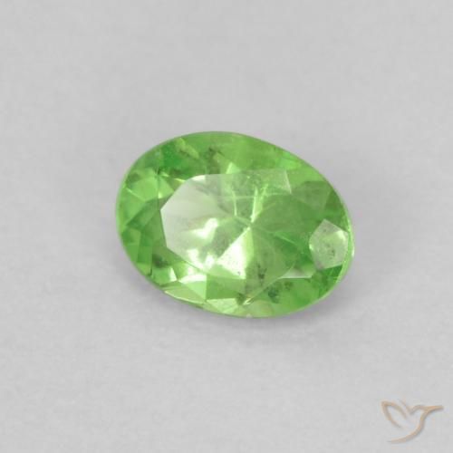 Granato tsavorite naturale verde da 0,20 ct, taglio ovale, VS