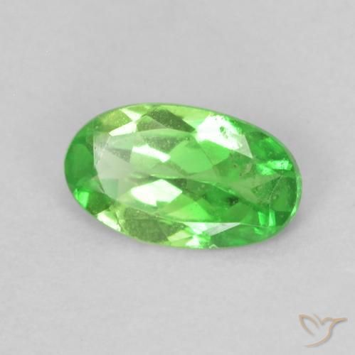 Granato Tsavorite Verde brillante naturale da 0.22 ct, Ovale, VS