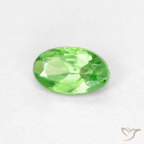 Granato Tsavorite Verde acceso naturale da 0.28 ct, Taglio ovale, VVS