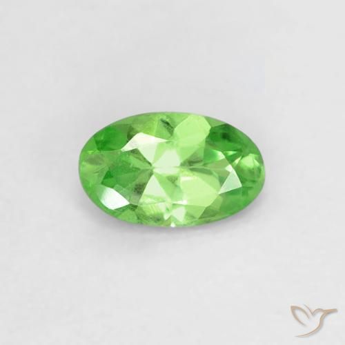 0.23ct Naturale Verde acceso Granato Tsavorite, Ovale, VVS-VS