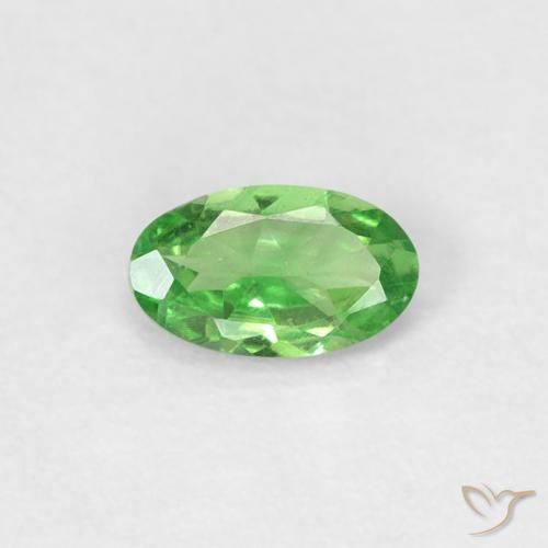 0.22ct Naturale Verde acceso Granato Tsavorite, Ovale, VVS-VS