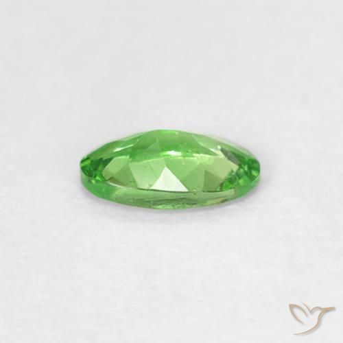 Granato Tsavorite Verde acceso naturale da 0.22 ct, Ovale, VVS-VS