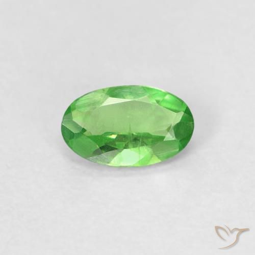 0.26ct Naturale Verde acceso Granato Tsavorite, Ovale, VVS-VS