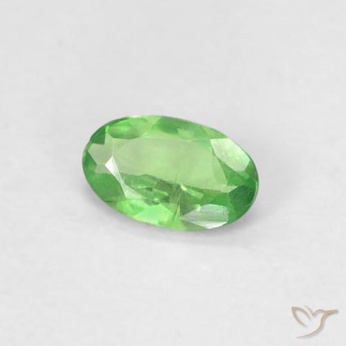 Granato Tsavorite Verde acceso naturale da 0.26 ct, Ovale, VVS-VS
