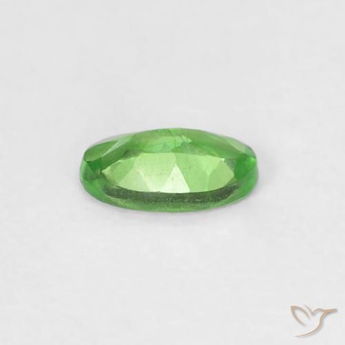 Granato Tsavorite Verde acceso naturale da 0.26 ct, Ovale, VVS-VS