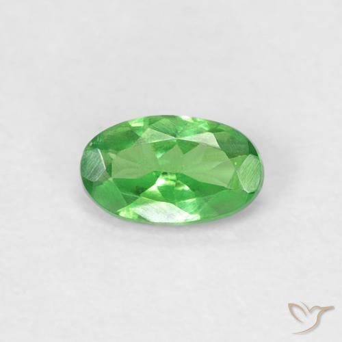 0.26ct Naturale Verde acceso Granato Tsavorite, Ovale, VVS-VS