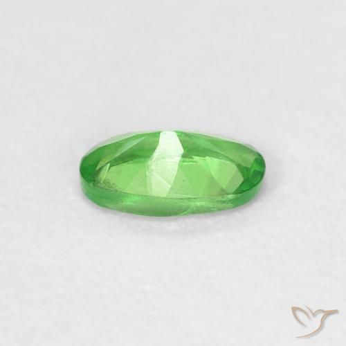 Granato Tsavorite Verde acceso naturale da 0.26 ct, Ovale, VVS-VS