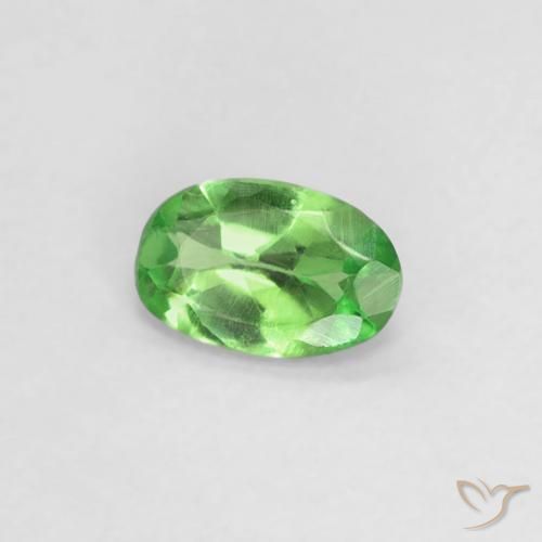 Granato Tsavorite Verde brillante naturale da 0.21 ct, Ovale, VVS
