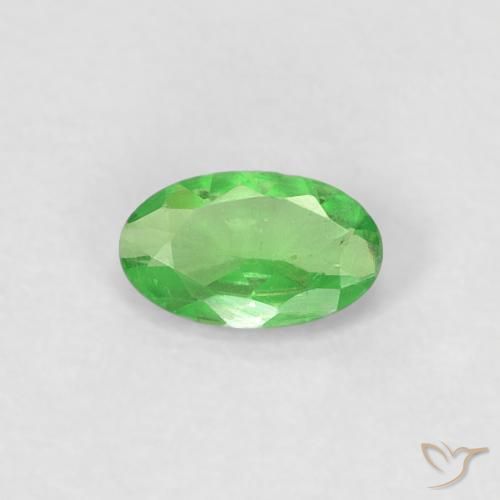 0.27ct Naturale Verde acceso Granato Tsavorite, Ovale, VVS