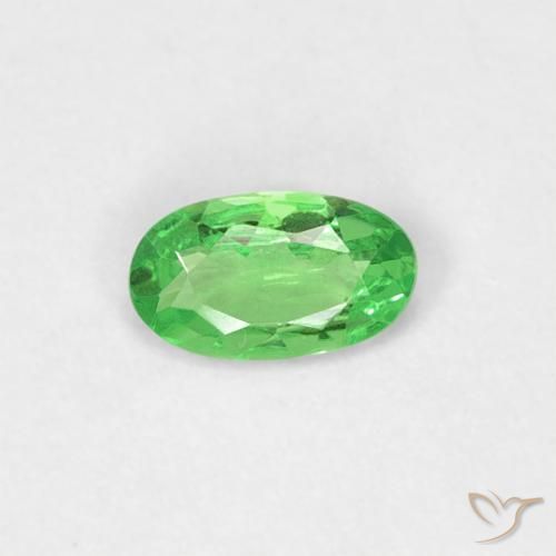 Granato tsavorite naturale verde da 0,20 ct, taglio ovale, VVS