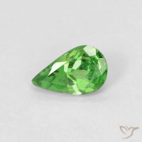 Granato Tsavorite Verde acceso naturale da 0.26 ct, Forma a pera, VS