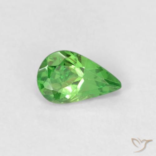 Granato Tsavorite Verde acceso naturale da 0.26 ct, Forma a pera, VS