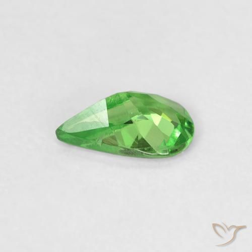 Granato Tsavorite Verde acceso naturale da 0.26 ct, Forma a pera, VS