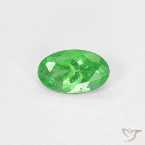 Granato Tsavorite Verde acceso naturale da 0.23 ct, Taglio ovale, VS
