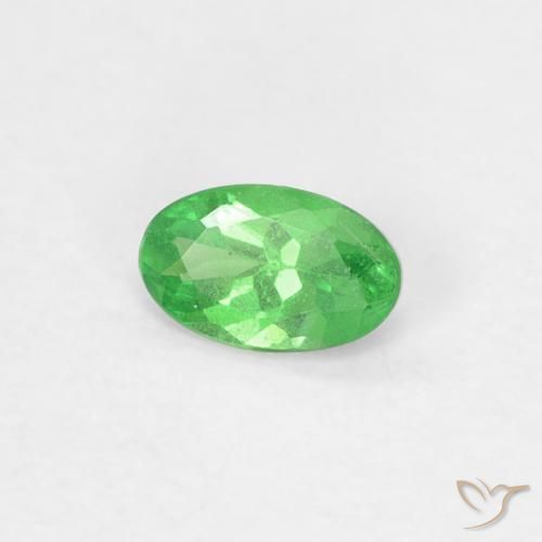 Granato Tsavorite Verde acceso naturale da 0.23 ct, Taglio ovale, VS