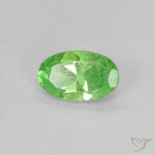 Granato Tsavorite Verde acceso naturale da 0.28 ct, Taglio ovale, VS