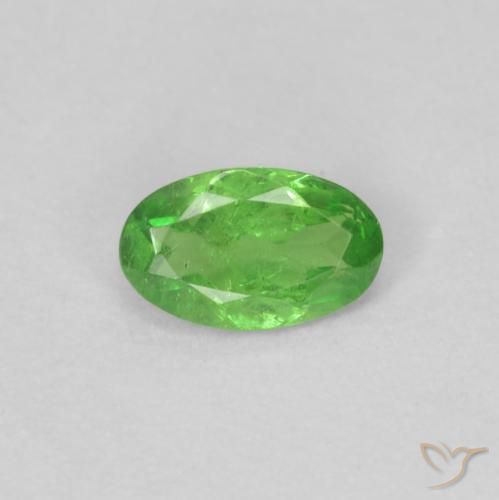 0.22ct Naturale Verde acceso Granato Tsavorite, Ovale, VS