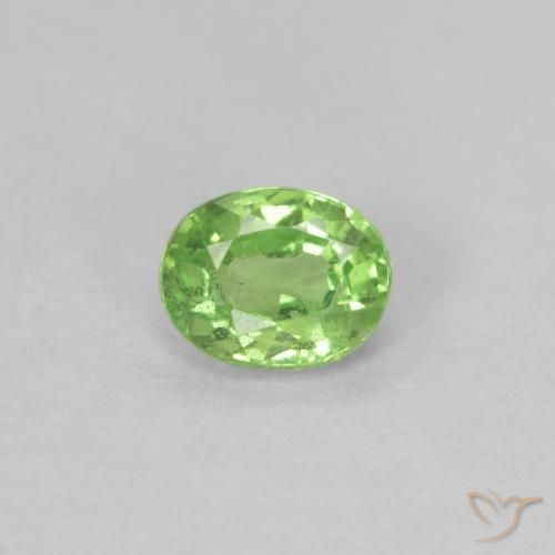 0.22ct Naturale Verde acceso Granato Tsavorite, Ovale, VS