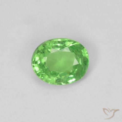 0.28ct Naturale Verde acceso Granato Tsavorite, Ovale, VS