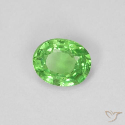 Granato Tsavorite Verde acceso naturale da 0.28 ct, Ovale, VS