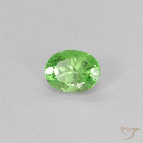 Granato Tsavorite Verde acceso naturale da 0.18 ct, Ovale, VS
