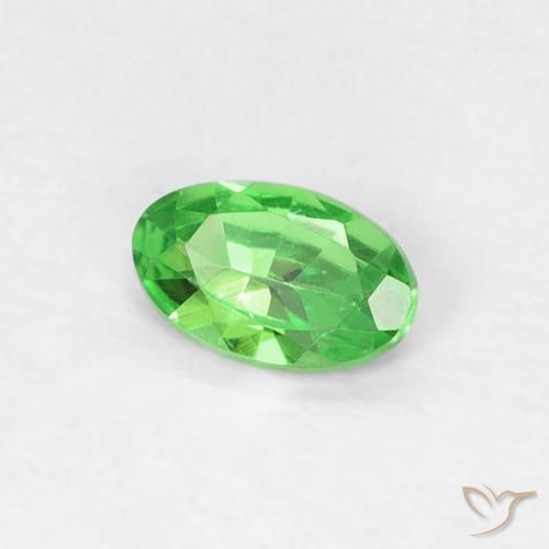 Granato tsavorite naturale verde da 0,22 ct, taglio ovale, VVS