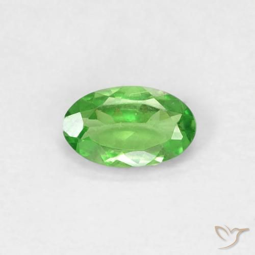 0.25ct Naturale Verde acceso Granato Tsavorite, Ovale, VVS