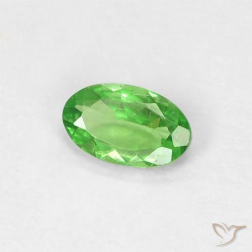Granato Tsavorite Verde acceso naturale da 0.25 ct, Ovale, VVS