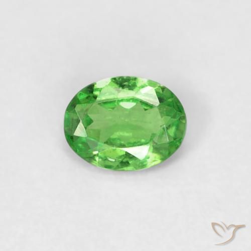 0.23ct Naturale Verde acceso Granato Tsavorite, Ovale, VS