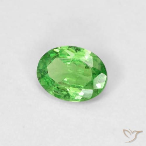 Granato Tsavorite Verde acceso naturale da 0.23 ct, Ovale, VS