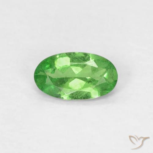 Granato tsavorite naturale verde da 0,22 ct, taglio ovale, VS