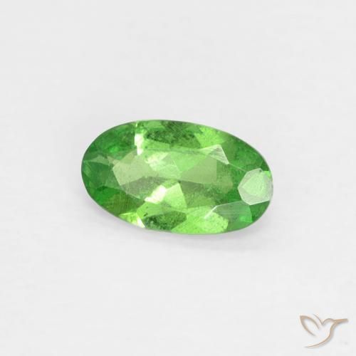 Granato tsavorite naturale verde da 0,22 ct, taglio ovale, VS