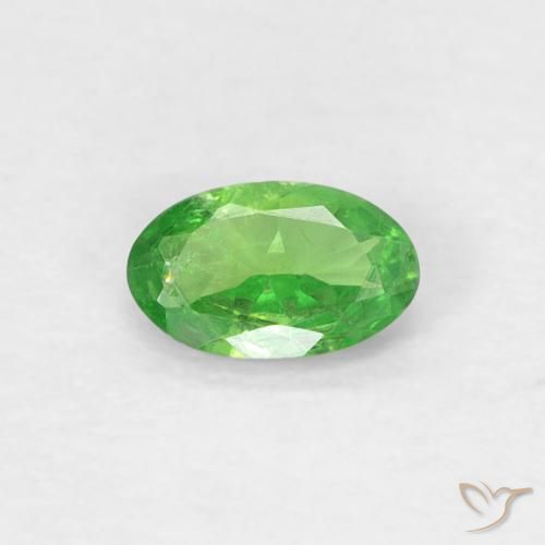 Granato tsavorite verde vivo naturale da 0,24 ct, taglio ovale, VS
