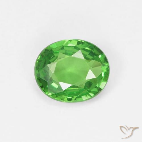 0.71ct Naturale Verde medio Granato Tsavorite, Ovale, VS