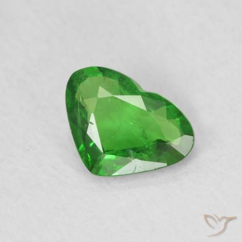 Granato Tsavorite Verde medio naturale da 0.80 ct, A forma di cuore, VS