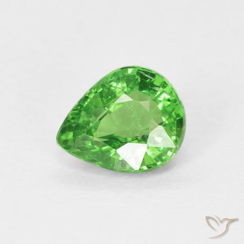 0.79ct Naturale Verde elettrico Granato Tsavorite, Forma a pera, VS