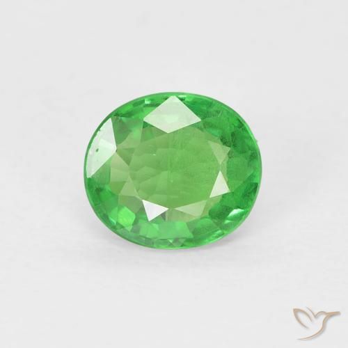 0.76ct Naturale Verde brillante Granato Tsavorite, Ovale, VS