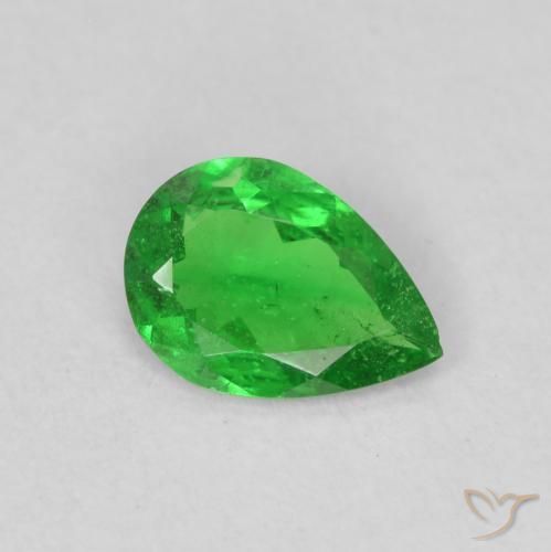 0.53ct Naturale Verde medio Granato Tsavorite, Forma a pera, SI