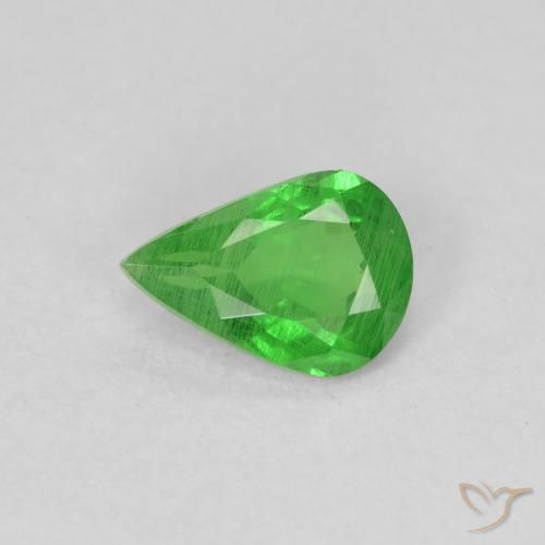0.78ct Naturale Verde medio Granato Tsavorite, Forma a pera, SI