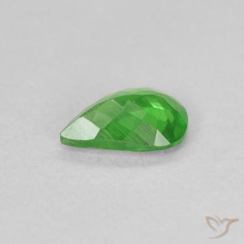 Granato Tsavorite Verde medio naturale da 0.78 ct, Forma a pera, SI